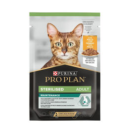 Pro Plan Sterilised Maintenance saquetas com frango em molho para gatos