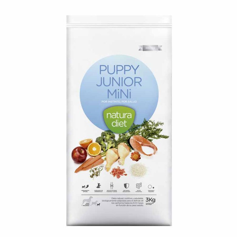 Natura Diet Puppy Junior pollo alimento para cachorros de raza mini 3kg image number null