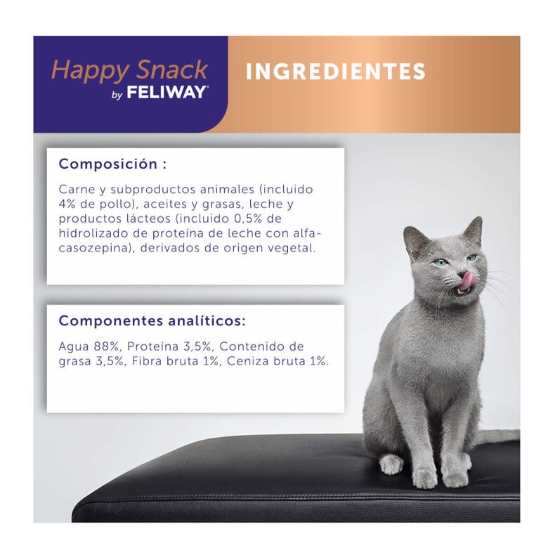 6 saquetas x 10 g Feliway Saquetas Happy Snack Calmante de Frango para gatos,  Imagem número 7 6 saquetas x 10 g Feliway Saquetas Happy Snack Calmante de Frango para gatos, , large Imagem número 7