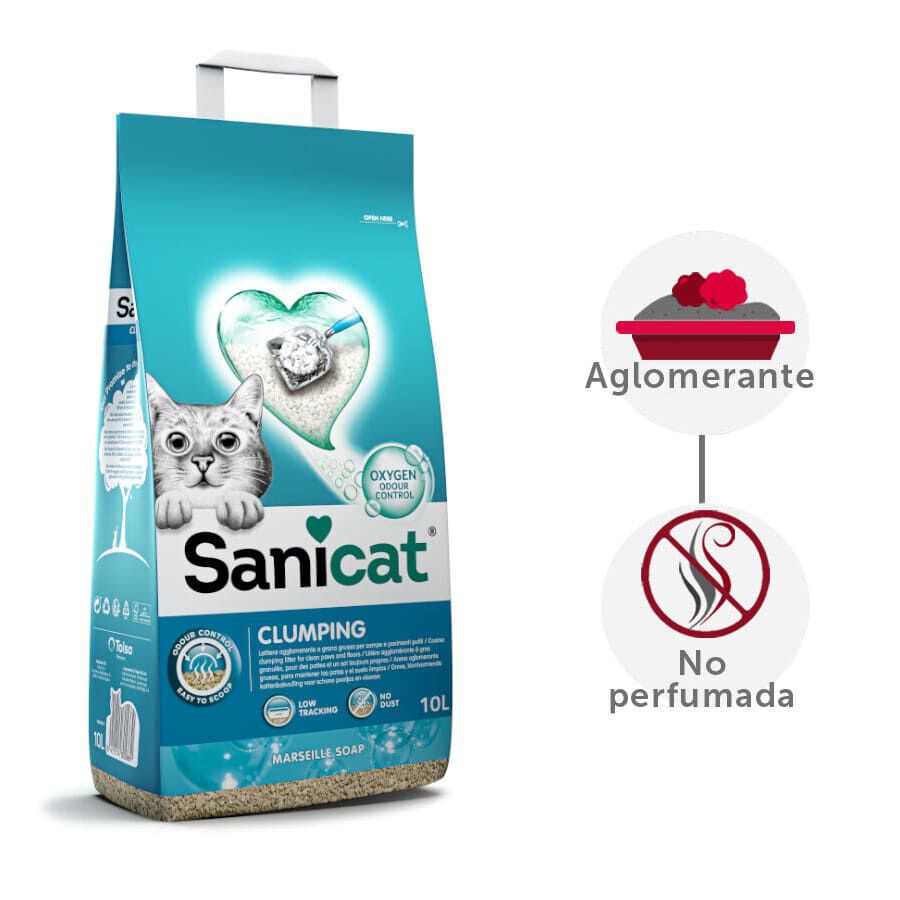 10 L Sanicat Cumpling White Marseille Active Areia para gatos, , large Imagem n&uacute;mero 2