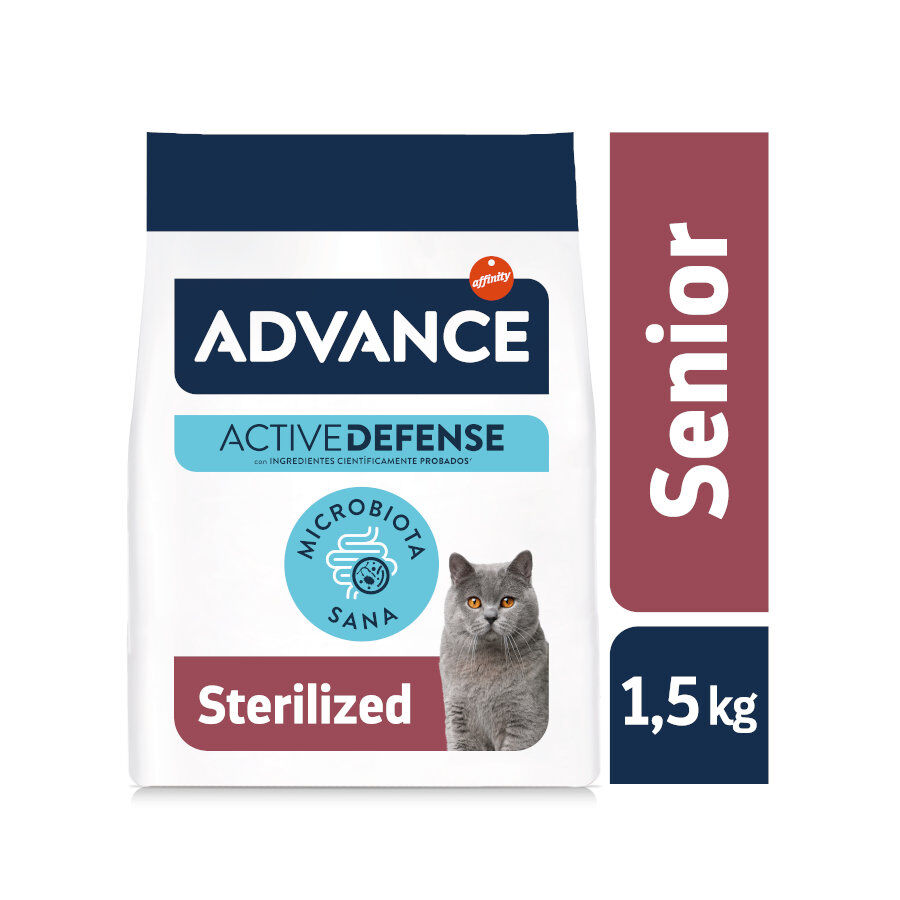 1.5 kg Advance Active Defense Sterilized +10 frango e cevada ra&ccedil;&atilde;o para gatos, , large Imagem n&uacute;mero 2