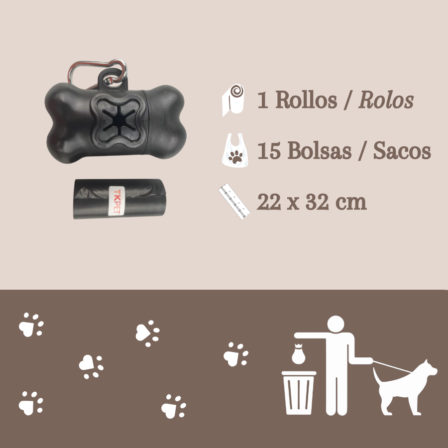 TK Pet Dispensador de sacos preto para c&atilde;es, , large Imagem n&uacute;mero 3