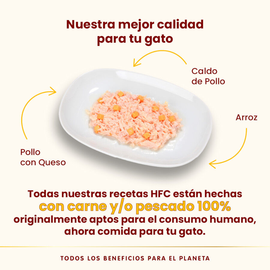 70 g Almo Nature HFC Frango e Queijo lata para gatos, , large Imagem n&uacute;mero 3