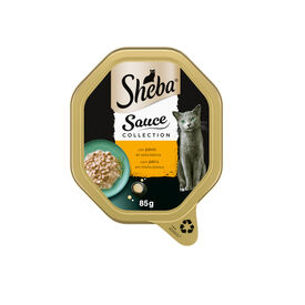 Sheba Comida h&uacute;mida de Peru em molho em terrina para gatos