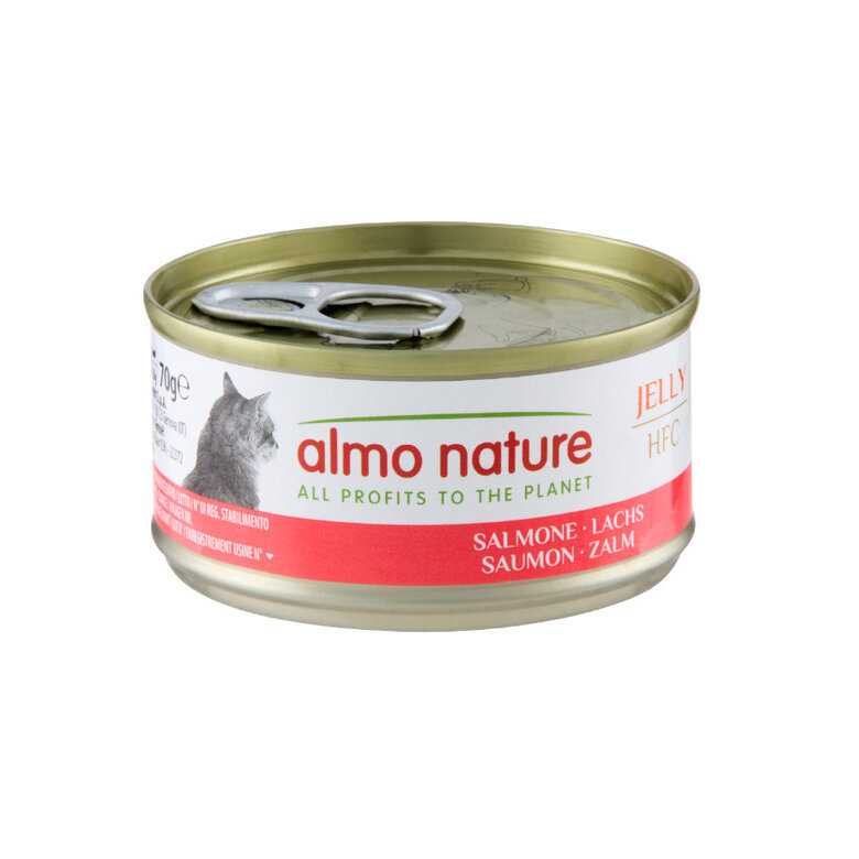 70 g Almo Nature HFC Jelly Salmão em gelatina lata para gatos,  Imagem número 1 70 g Almo Nature HFC Jelly Salmão em gelatina lata para gatos, , large Imagem número 1