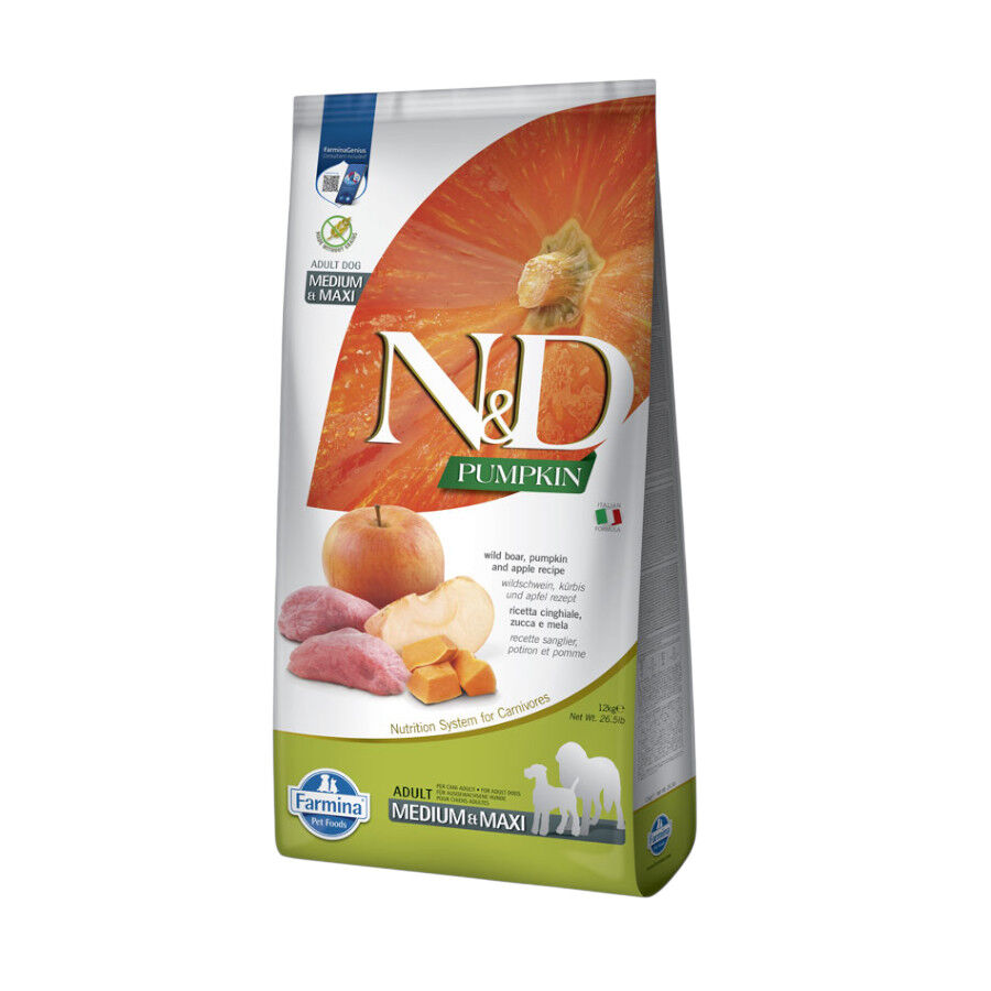12 kg Farmina N&D Pumpkin Adult Pienso Jabali y Manzana para perros, , large Imagem n&uacute;mero 1