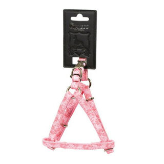 Nayeco Flora peitoral de nylon rosa acolchoado para cães