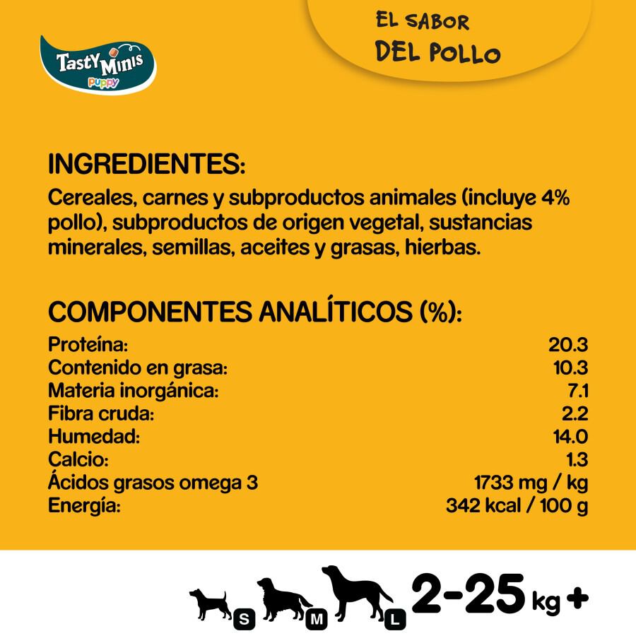 125 g Pedigree Tasty Minis Petiscos com sabor a Frango para C&atilde;es Cachorros, , large Imagem n&uacute;mero 4