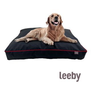 Leeby Colchão Impermeável Anti Pelos Preto para cães