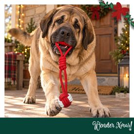 Wonder Christmas Bola com Corda Brinquedo para c&atilde;es