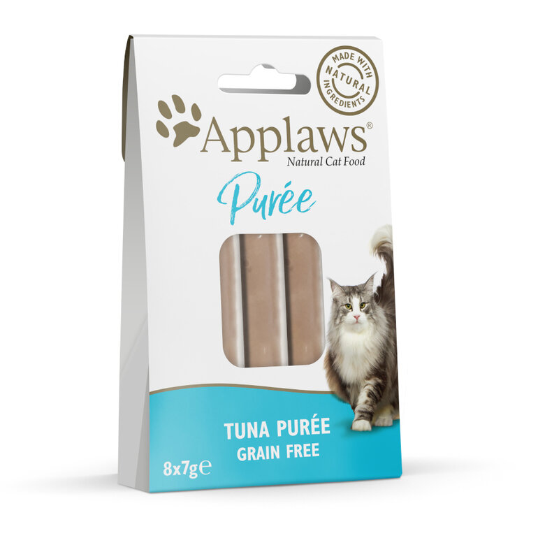 8 uds. x 7 g Applaws Purée Atum Snack para gatos,  Imagem número 1 8 uds. x 7 g Applaws Purée Atum Snack para gatos, , large Imagem número 1