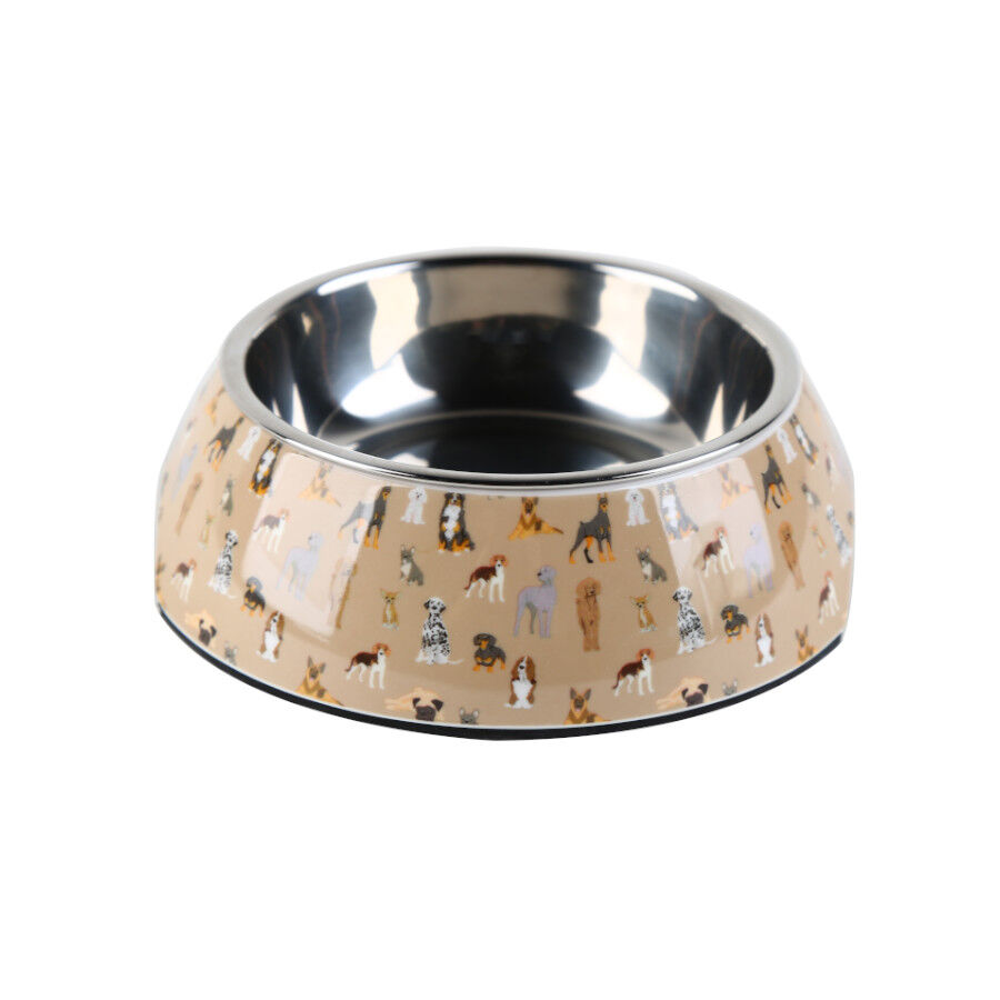 Leeby Comedouro marrom em inox para c&atilde;es, , large Imagem n&uacute;mero 1