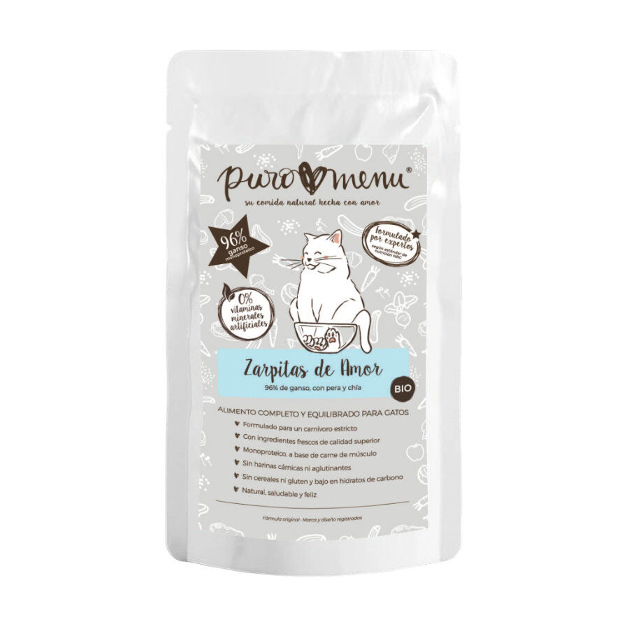 100 g Puromenu Patinhas de Amor Bio Alimento h&uacute;mido de ganso para gatos, , large Imagem n&uacute;mero 1