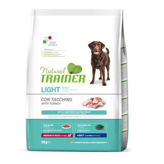 Natural Trainer Adult Light in Fat Medium&Maxi Peru ração para cães