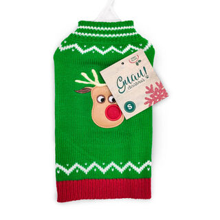 Guau Christmas Camisola de Natal Verde de Rena para cães