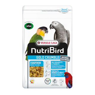 NutriBird Pasta de ovo Gold Crumble para periquitos e papagaios grandes