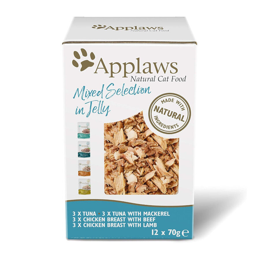 48 saquetas x 70 g Applaws Selection Mix em Gelatina saqueta para gatos - Multipack Pack Poupan&ccedil;a!, , large Imagem n&uacute;mero 1