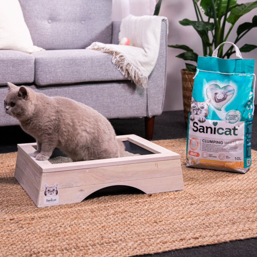 10 L Sanicat Clumping White Duo Areia Aglomerante para gatos, , large Imagem n&uacute;mero 4