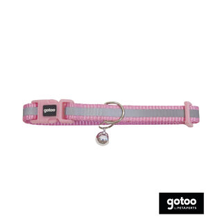 Gotoo Coleira nylon rosa para gatos