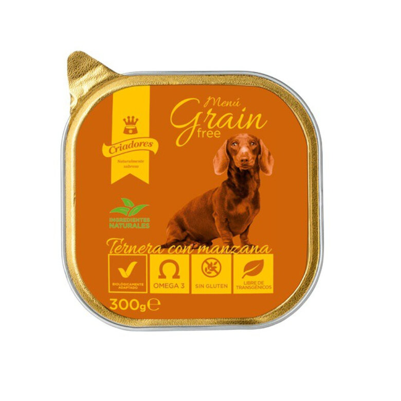 300 g Criadores Menú Grain Free Vitela e Maçã terrina para cães,  Imagem número 1 300 g Criadores Menú Grain Free Vitela e Maçã terrina para cães, , large Imagem número 1