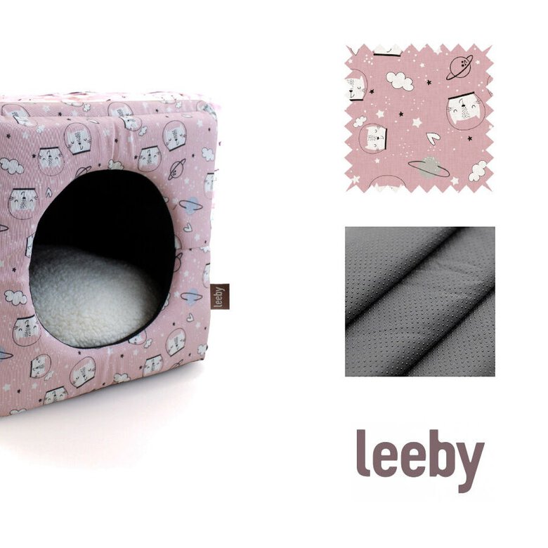 Leeby Cama com Estampado de Banda Desenhda Rosa para gatos,  Imagem número 5 Leeby Cama com Estampado de Banda Desenhda Rosa para gatos, , large Imagem número 5