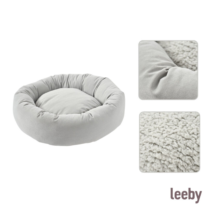 Leeby Cama donut cinzenta para gatos, , large Imagem n&uacute;mero 6