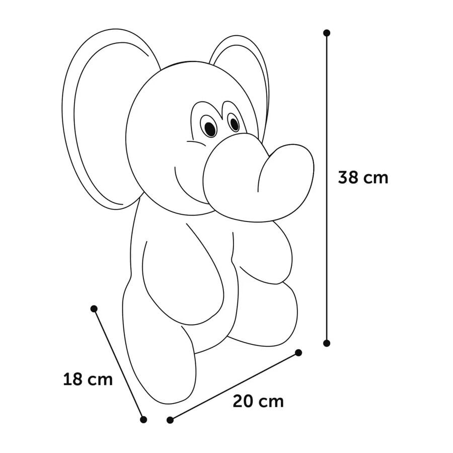 Flamingo Henny Elefante de Peluche Cinza para c&atilde;es, , large Imagem n&uacute;mero 2