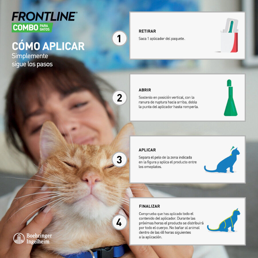 Frontline Combo pipetas antiparasit&aacute;rias para gatos e fur&otilde;es, , large Imagem n&uacute;mero 6
