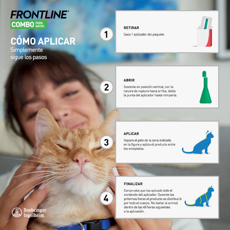 Frontline Combo pipetas antiparasitárias para gatos e furões,  Imagem número 6 Frontline Combo pipetas antiparasitárias para gatos e furões, , large Imagem número 6