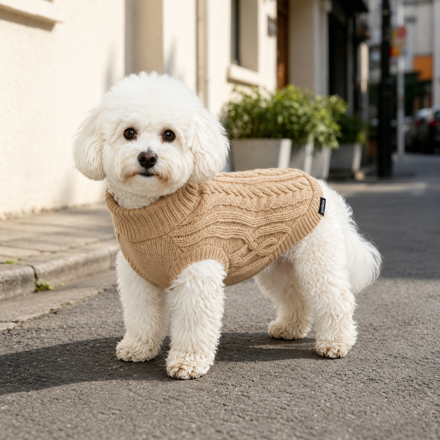 Gotoo Camisola de Malha Castanha para c&atilde;es, , large Imagem n&uacute;mero 1