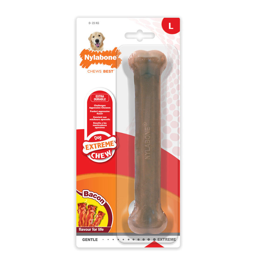 Nylabone Extreme Osso Mordedor com Sabor a Bacon para c&atilde;es, , large Imagem n&uacute;mero 2