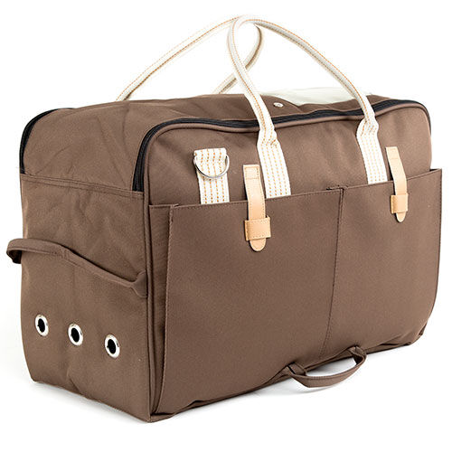 Flamingo bolso transport&iacute;n marr&oacute;n para mascotas Imagem n&uacute;mero 1