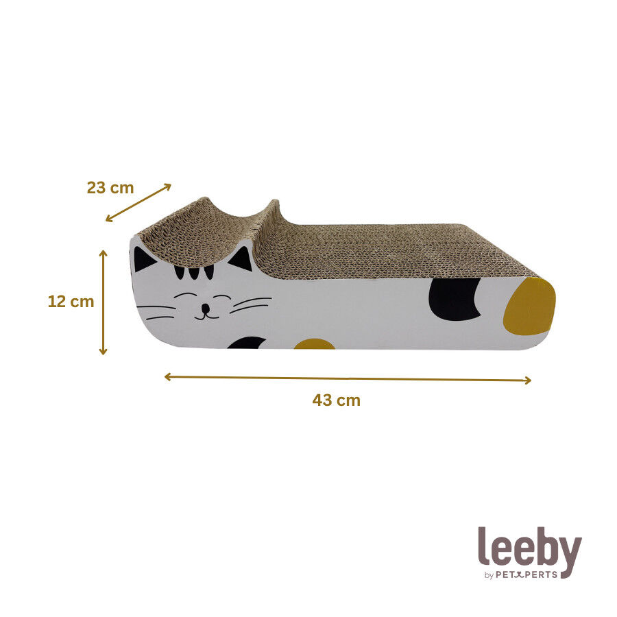 Leeby Kira arranhador de cart&atilde;o branco para gatos, , large Imagem n&uacute;mero 5