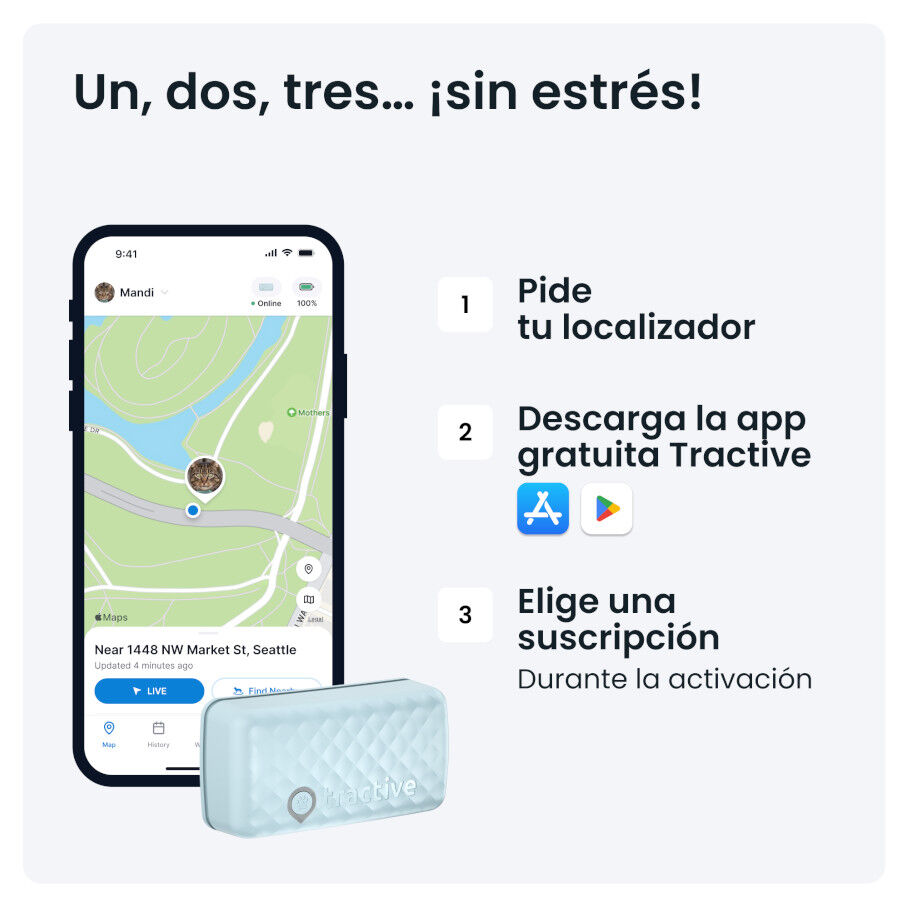 Tractive Cat Mini GPS Tracker Mint para gatos, , large Imagem n&uacute;mero 11