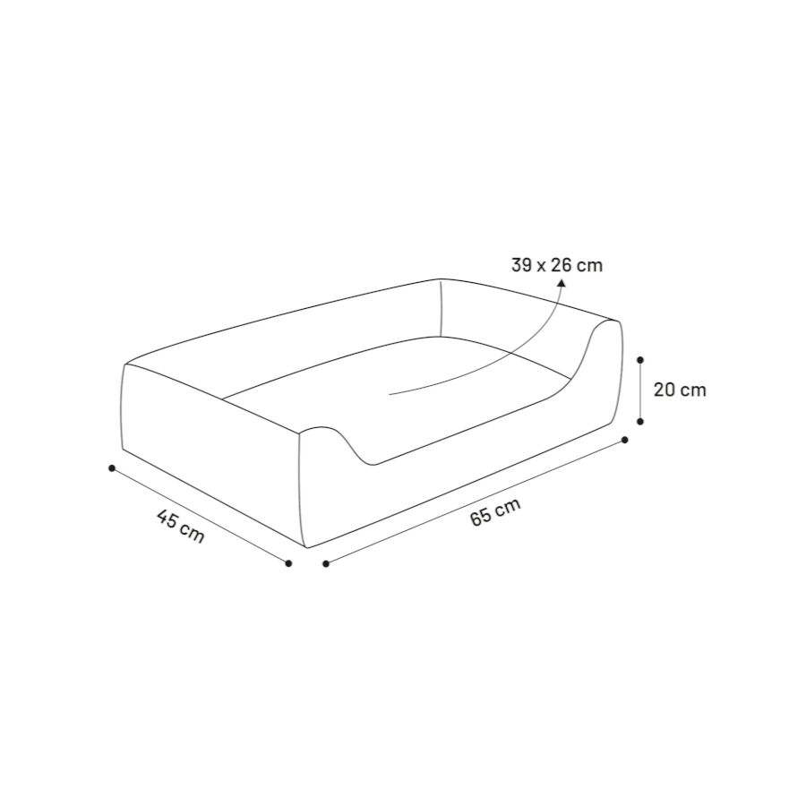 Flamingo Carlota Retangular Cinzenta Clara cama alcofa para c&atilde;es, , large Imagem n&uacute;mero 4