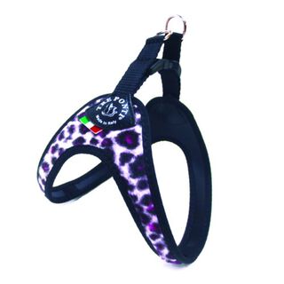 Camon Peitoral com estampado de leopardo rosa para cães de porte pequeno