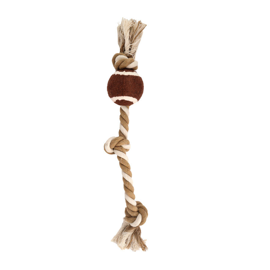 Tootoy! Pull RopeTennisball Natural bola de t&eacute;nis com corda para c&atilde;es, , large Imagem n&uacute;mero 1