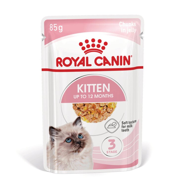 85 g Royal Canin Kitten alimento húmido em gelatina saquetas para gatinhos,  Imagem número 2 85 g Royal Canin Kitten alimento húmido em gelatina saquetas para gatinhos, , large Imagem número 2