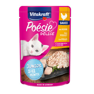 Vitakraft Junior Poésie Bife de Frango saqueta em molho para gatos