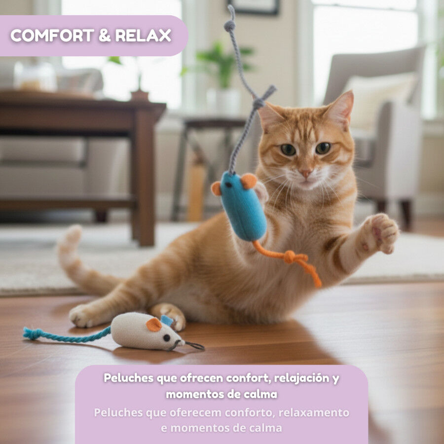 ootoy! Comfort & Relax Brinquedo ratos brulap de corda para gatos, , large Imagem n&uacute;mero 5