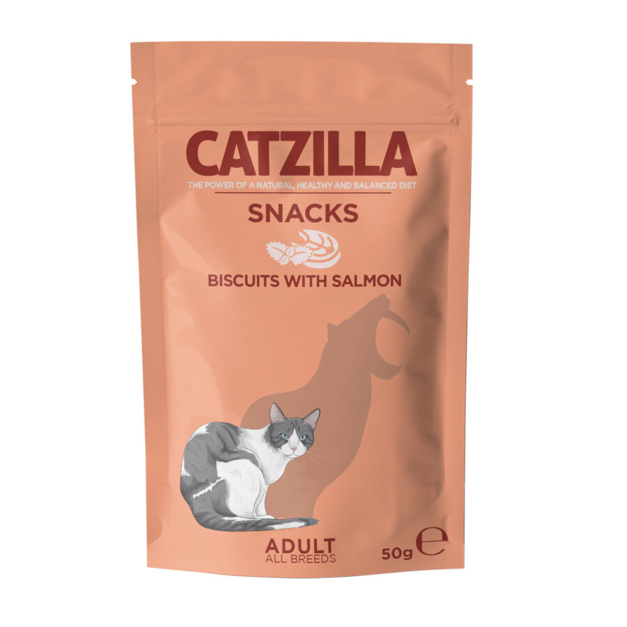 50 g Catzilla Biscoitos Piccolinis de Salm&atilde;o e Catnip para gatos, , large Imagem n&uacute;mero 1