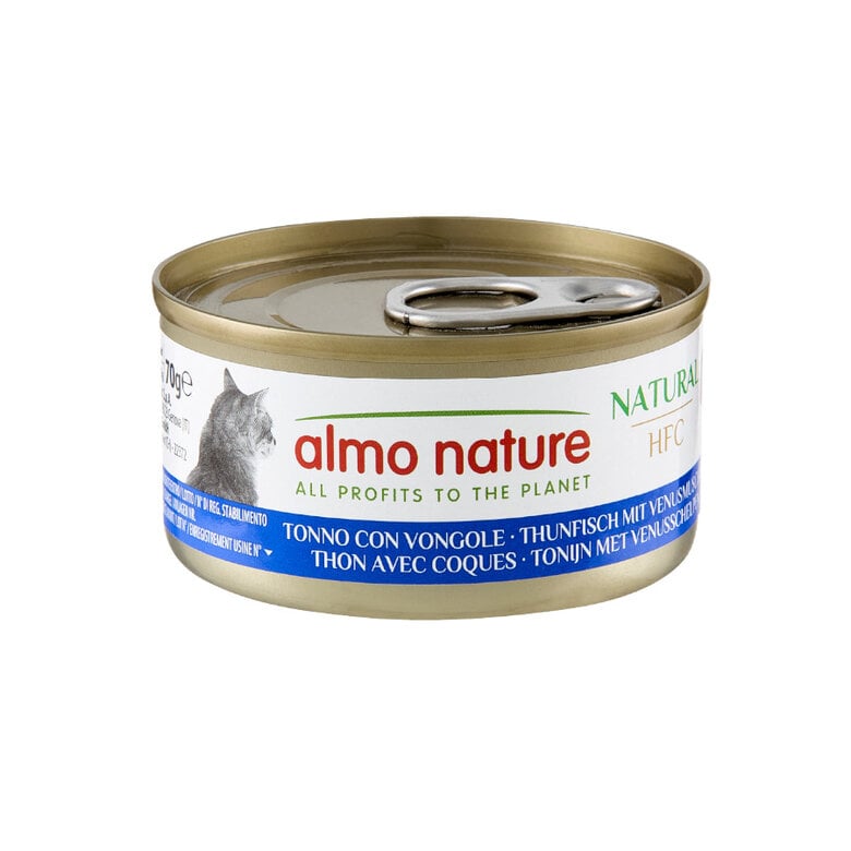 70 g Almo Nature HFC Natural Atum e Amêijoas lata para gatos,  Imagem número 1 70 g Almo Nature HFC Natural Atum e Amêijoas lata para gatos, , large Imagem número 1
