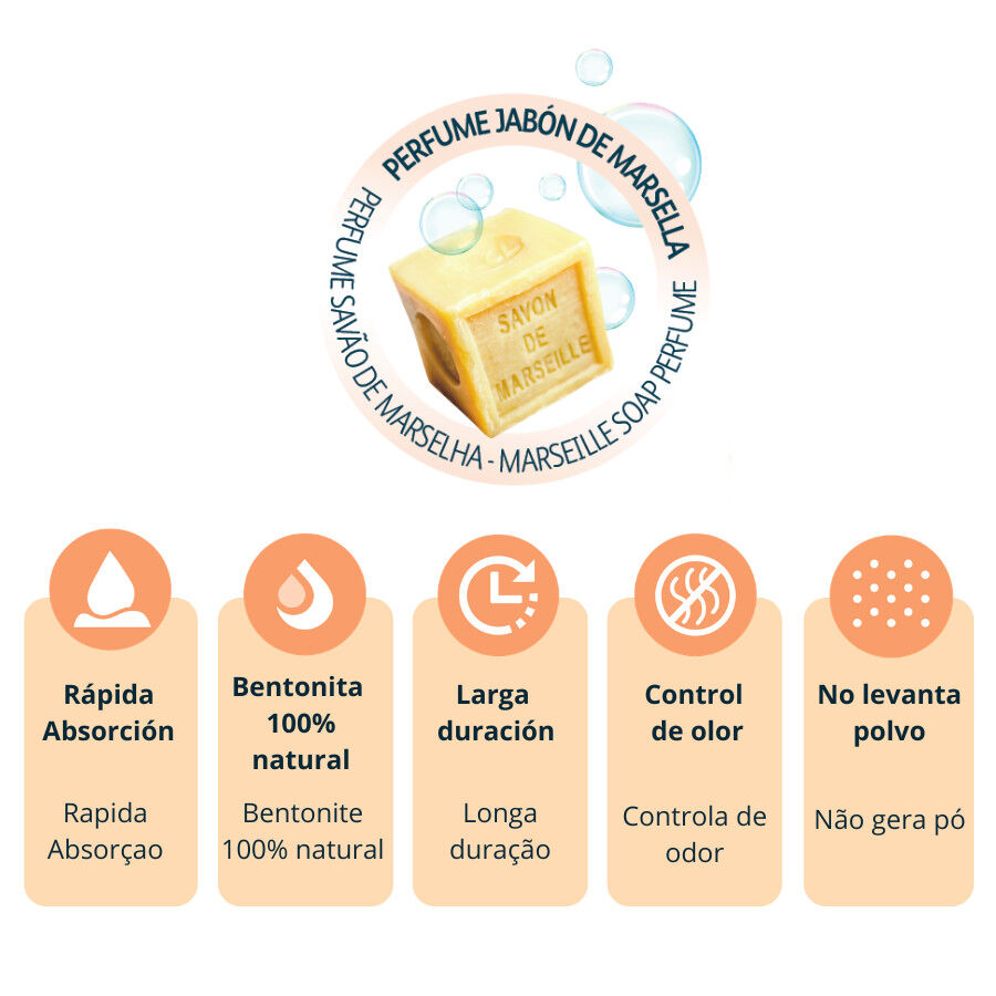 10 L Nova Clean Marselha Areia Aglomerante para gatos, , large Imagem n&uacute;mero 3