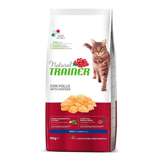 Natural Trainer Adult Frango ração para gatos 