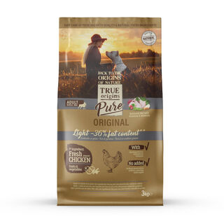 True Origins Pure Adult Medium Maxi Light Ração para cães
