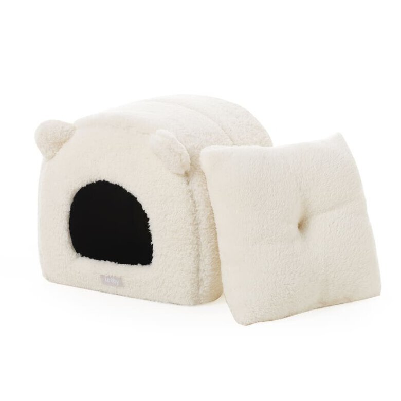 Leeby Igloo amovível em pele de carneiro branca para gatinhos,  Imagem número 5 Leeby Igloo amovível em pele de carneiro branca para gatinhos, , large Imagem número 5