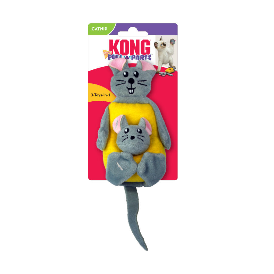 Kong Pull-A-Partz Cheezy Rato de brinquedo para gatos, , large Imagem n&uacute;mero 3