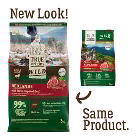 True Origins Wild Adult Redlands Vitela ra&ccedil;&atilde;o para c&atilde;es