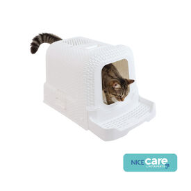 Nice Care Caixa de Areia Fechada Branco para gatos