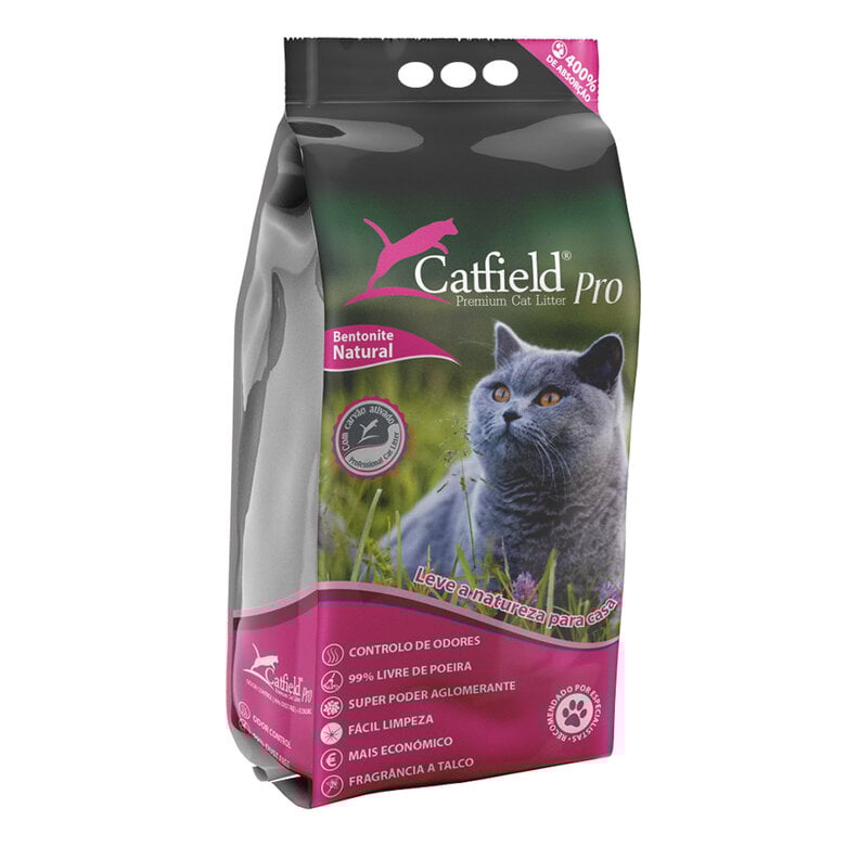 Catfield Premium Pro Talco Areia Aglomerante para gatos ,  Imagem número 1 Catfield Premium Pro Talco Areia Aglomerante para gatos , , large Imagem número 1